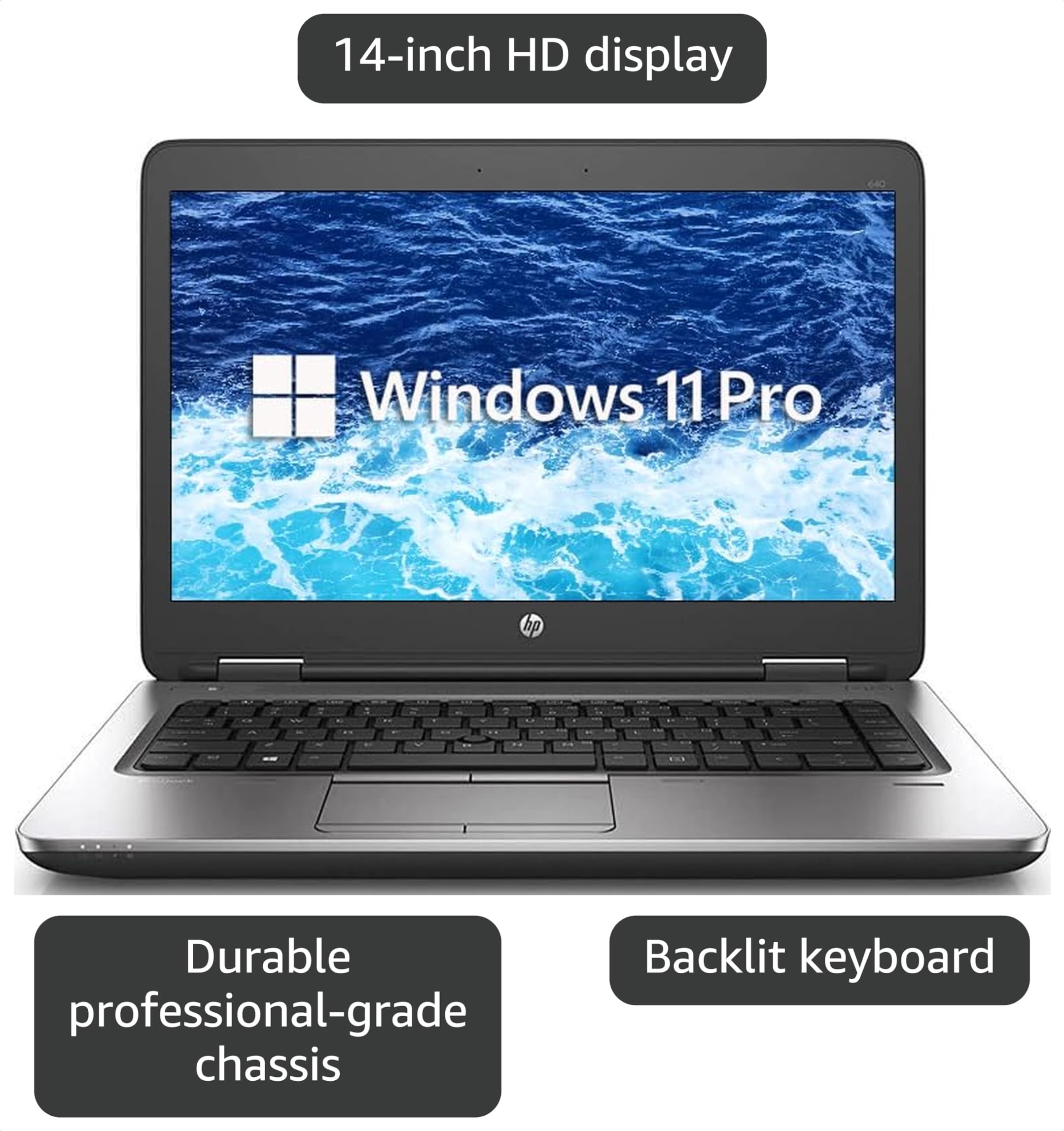 Amazon.com: HP ProBook 640 G2 14-Inch Laptop, Intel Core i5-6300U
